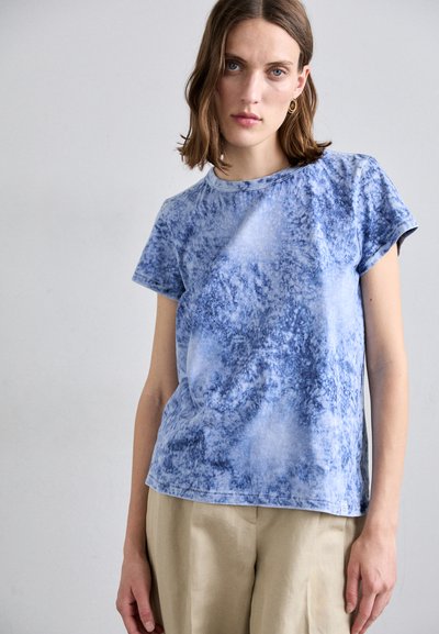 rag & bone SLUB TEE - Triko s potiskem - blue multi