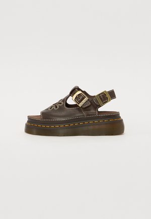 Dr. Martens DUNNET - Platform sandals - kelp brown