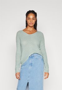 JDY JDYNEW MEGAN  PULLOVER - Maglione - abyss detail:w.white ply