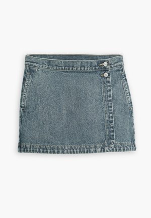 Jupe portefeuille - blue denim
