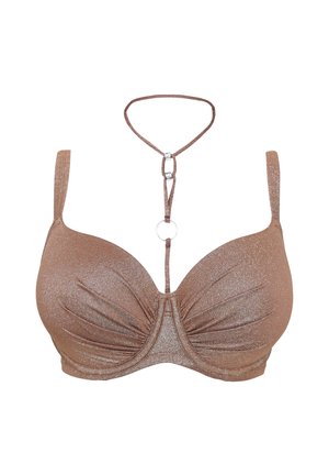 SugarShape, SUGARSHAPE SCHALEN-BIKINI-TOP VALENCIA GLAM - Bikini top - bronze lurex swim