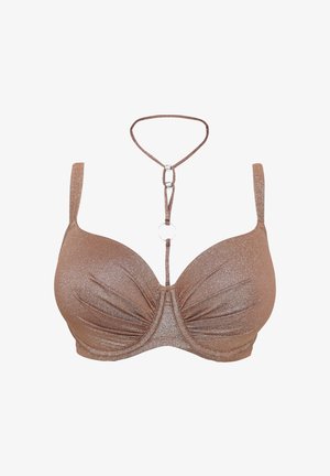 SugarShape, SUGARSHAPE SCHALEN-BIKINI-TOP VALENCIA GLAM - Bikini top - bronze lurex swim