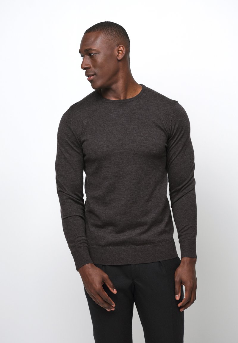 PROFUOMO THE MERINO CREW-NECK - Maglione - dark brown