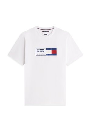 Tommy Hilfiger, LOGO JERSEY CREW NECK T-SHIRT - T-shirt con stampa - white