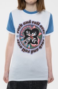 Paradiso Clothing KISS ROCK AND ROLL  - Print T-shirt - white