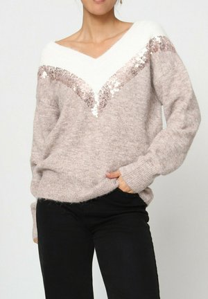 V - Pullover - beige