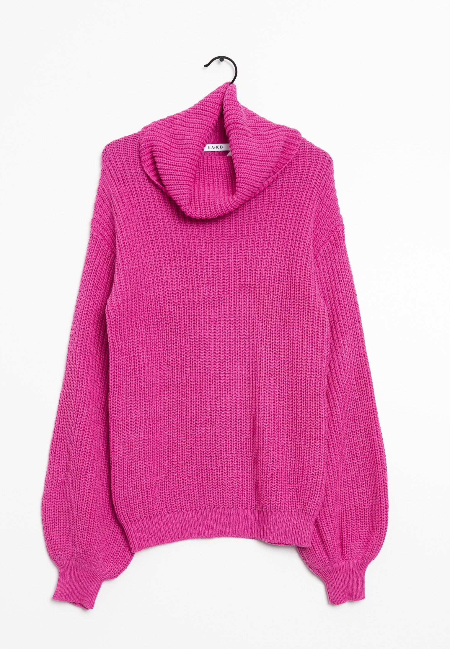 Turtleneck Knitwear Hot Pink Oversized Turtleneck Sweater