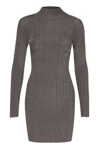 SILVI DRESS - Strikket kjole - warm grey metallic