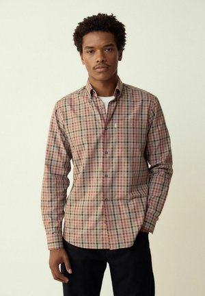 EASY IRON BUTTON DOWN OXFORD - Shirt - neutral gingham