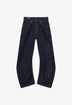 PULL&BEAR, LOW-RISE BARREL - JEANS - Wide Leg - dark blue
