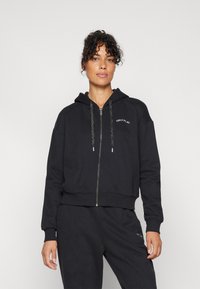 ONLY Play ONPPENNY LIFE HOOD SHORT BRUSH - Jaka ar rāvējslēdzēju - black/silver