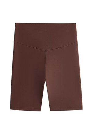 OYSHO, COMFORTLUX HIGH-RISE 20CM BIKER LEGGINGS 30586226 - Legging (type pantalon) - brown