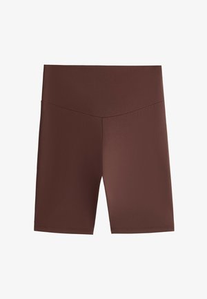OYSHO, COMFORTLUX HIGH-RISE 20CM BIKER LEGGINGS 30586226 - Leggings - brown
