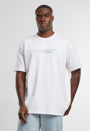 APPRECIATE EXPECT  - Print T-shirt - white