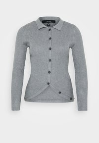 VMWILLOW POLO CARDIGAN - Kardiganas - medium grey melange