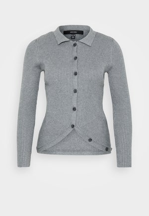 Vero Moda Petite VMWILLOW POLO CARDIGAN - Vesta na kopčanje - medium grey melange