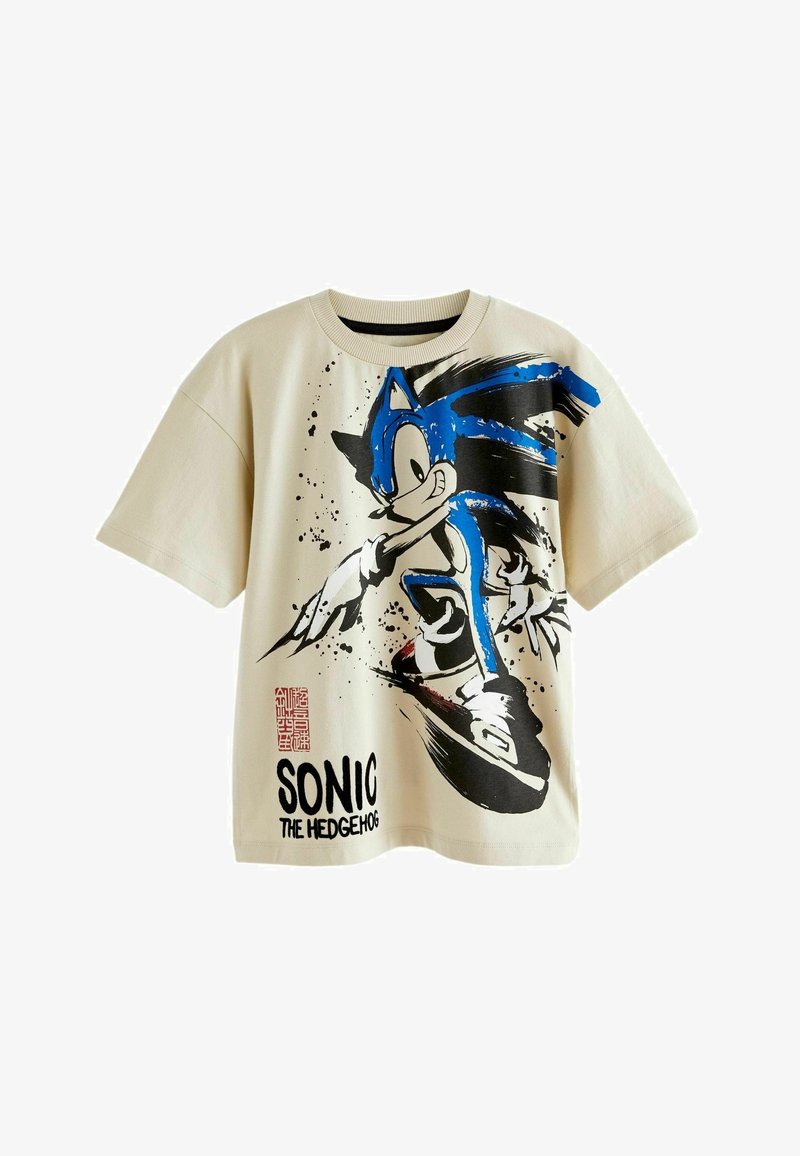 Next LICENSED SONIC - REGULAR FIT - Print T-shirt - stone natural
