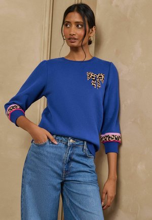 Love & Roses, 3/4 SLEEVE BOW TIPPED SWEATSHIRT - Collegepaita - blue