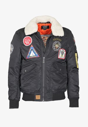 TOP GUN MIT KUNSTFELLKRAGEN - Talvitakki - black