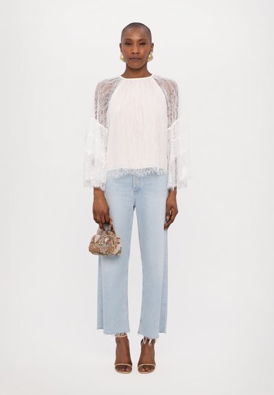 Alice + Olivia DELIA RUFFLE TUNIC - Blūze - off white