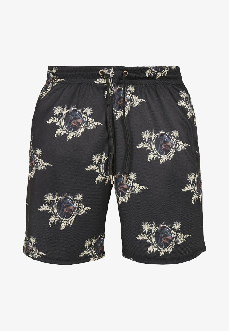 Urban Classics C&S WL WHOOO MESH SHORTS - Μαγιό σορτς - black/mc