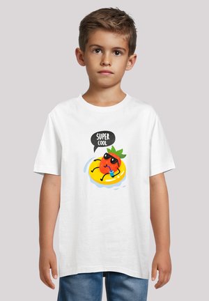 COOLE ERDBEER SONNENBRILLE SOMMER - Print T-shirt - weiß