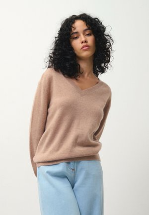 Authentic Cashmere GARDORIA - Stickad tröja - mottled camel