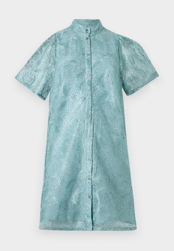 PALM PHILLY DRESS - Shirt dress - aqua4