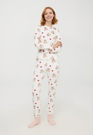 Terranova CON ORSETTI E CUORI - Pigiama - bianco lana