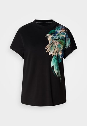 Marc Cain T-shirts med print - black