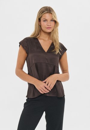 SAFINASZ - Bluse - dark oak