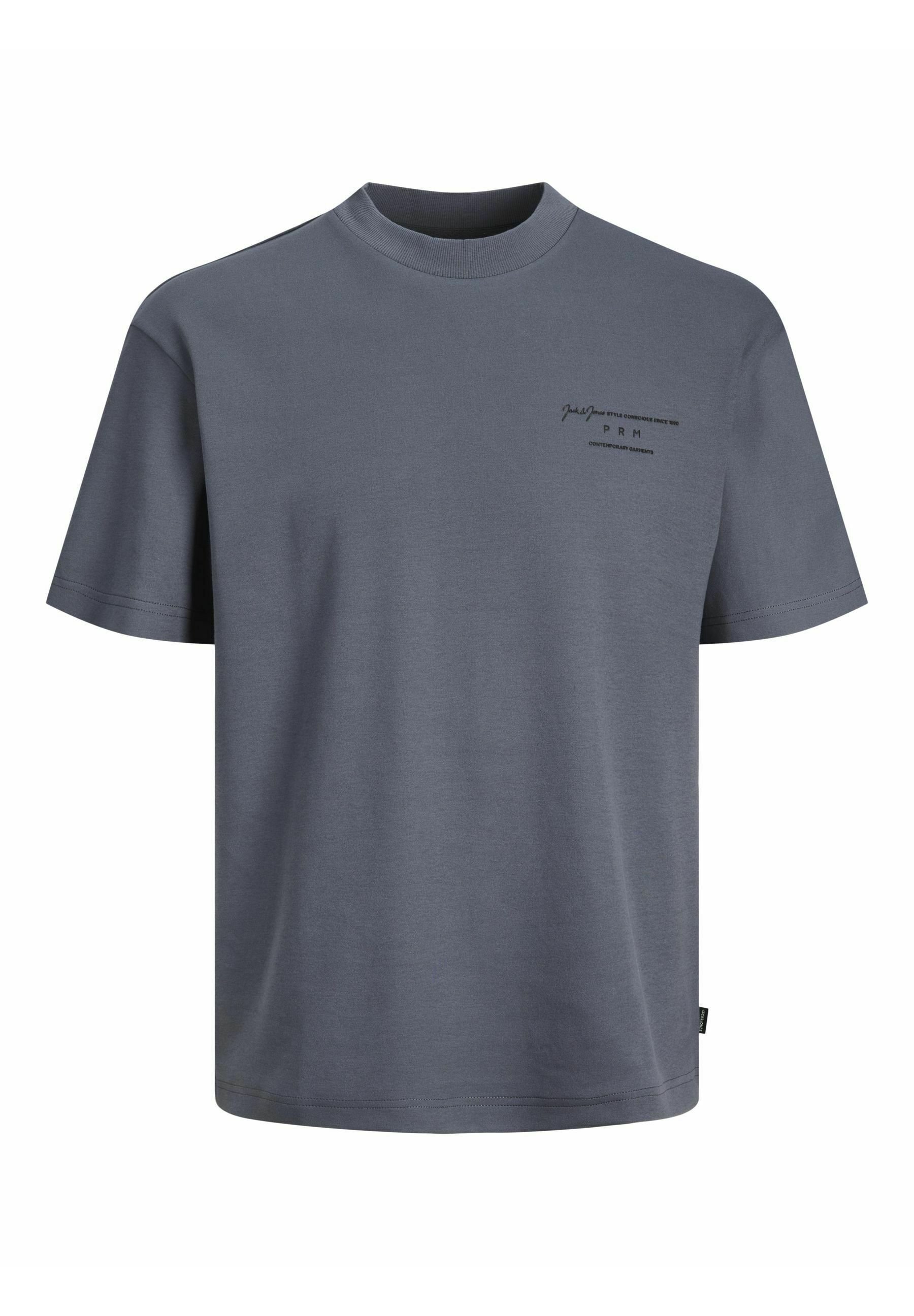 JACK & JONES Herren T-Shirt – Branding Print, Crew Neck, Lockere Passform