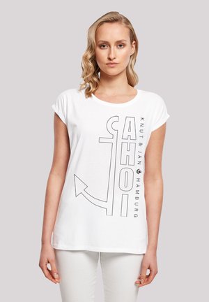 AHOI ANKER OUTLINES KNUT & JAN HAMBURG - Print T-shirt - weiß