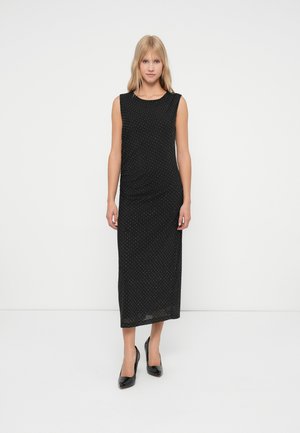 VIMINNA O NECK DRAPED DRESS - Kokteiļkleita/ballīšu kleita - black beauty