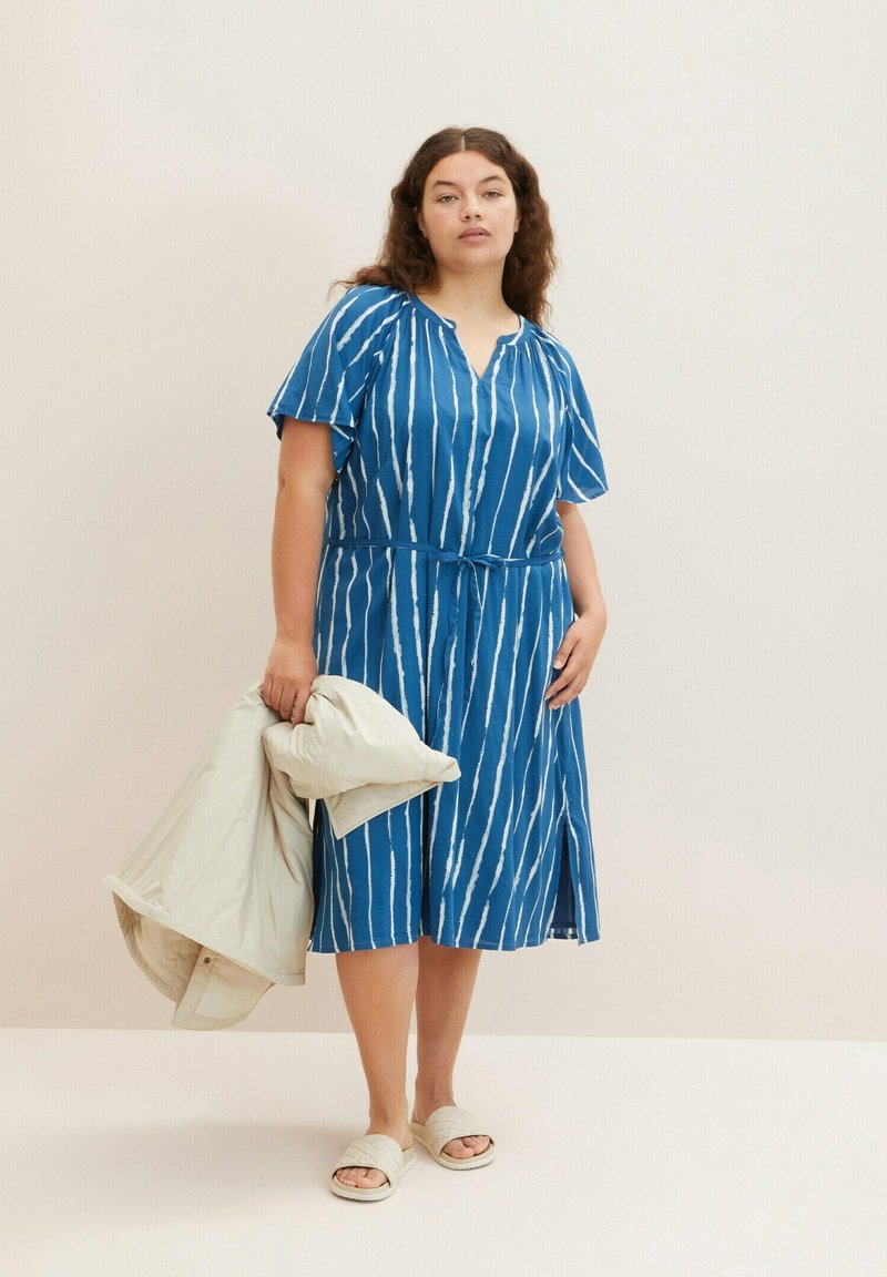 Damen Freizeitkleider | MY TRUE ME TOM TAILOR Freizeitkleid blue tiedye stripe/dunkelblau - KM71769 Damen Freizeitkleider | MY TRUE ME TOM TAILOR Freizeitkleid blue tiedye stripe/dunkelblau - KM71769