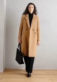 Scotch & Soda SINGLE BREASTED HERRINGBONE COAT - Klassisk kåpe / frakk - tabacco melange