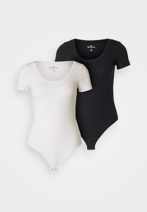 BODYSUIT 2 PACK - Paprasti marškinėliai - black/white