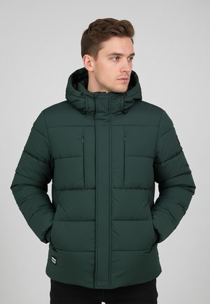WATTIERTE OUTDOORJACKE MIT KAPUZE UND MEHREREN TASCHEN - Winterjacke - grün