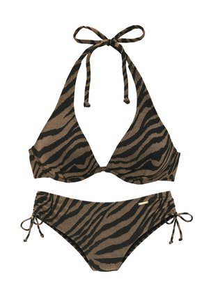 SET - Bikini - schwarz gold