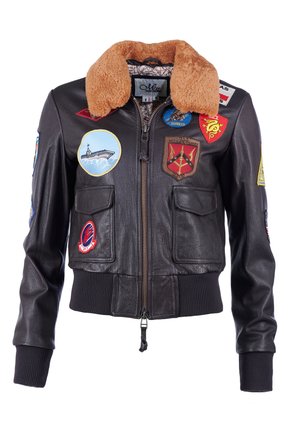 TOP GUN LEDERBLOUSON FÜR DAMEN - Leren jas - braun
