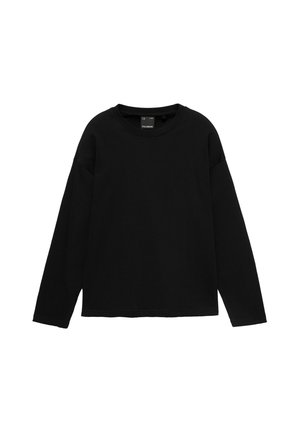 PULL&BEAR, RELAXED FIT HEAVY WEIGHT - LONG-SLEEVED T-SHIRT - T-shirt à manches longues - black