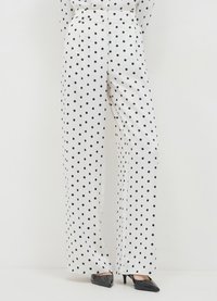PALAZZO SIMIL - Stoffhose - var bianco lana