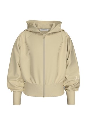 Felpa con zip - beige