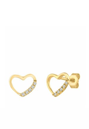 HEARTSHAPED DIAMOND - Náušnice - yellow gold-coloured