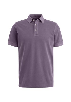 Lilla bomulds polo skjorte med krave, tre knapper og korte ærmer. Har et lille logo broderet på brystet.