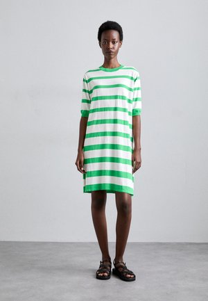 KNITID GRADUAL TEE DRESS - Robe pull - laser white/green flash