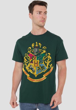 Cotton Soul, HARRY POTTER HOGWARTS CREST - Print T-shirt - dark green