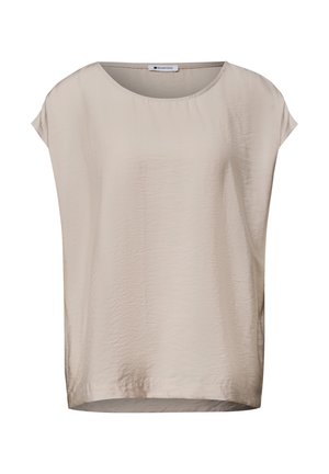 Street One, DROPPED SHOULDER BLUSENSHIRT MIT RUNDHALS - Bluse - clay sand