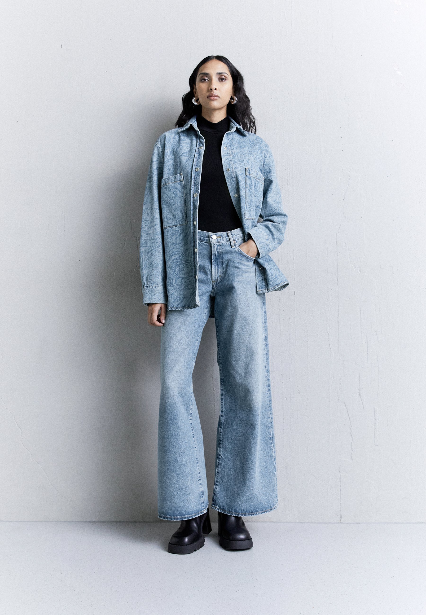 Agolde CLARA - Wide Leg - signal/blue denim - Zalando.co.uk