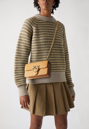 LOVE ONE MINI - Cross body bag - nougat-antique gold